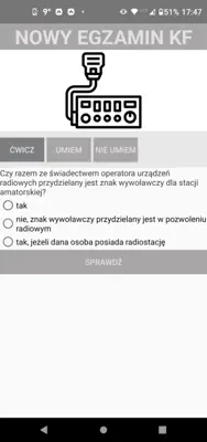 Nowy Egzamin Krótkofalarski android App screenshot 1